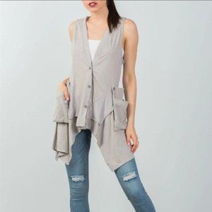 Asymmetrical Vest Cardigan Top